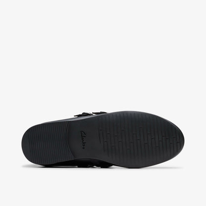 Clarks Kids Finja Bar Youth Black Leather