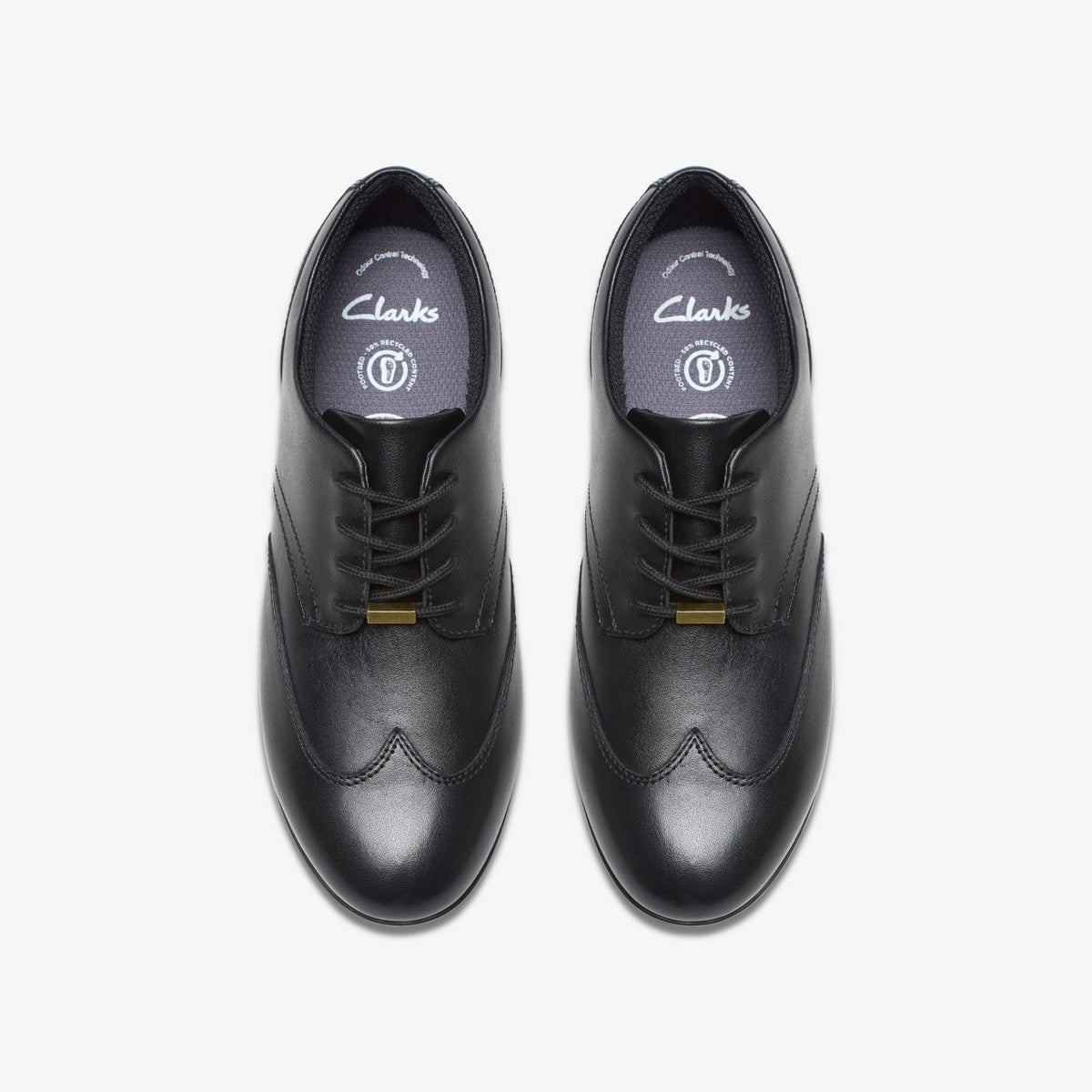 Clarks Kids Finja Wing Youth Black Leather