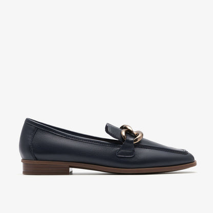 Clarks Women Sarafyna Iris Navy Leather