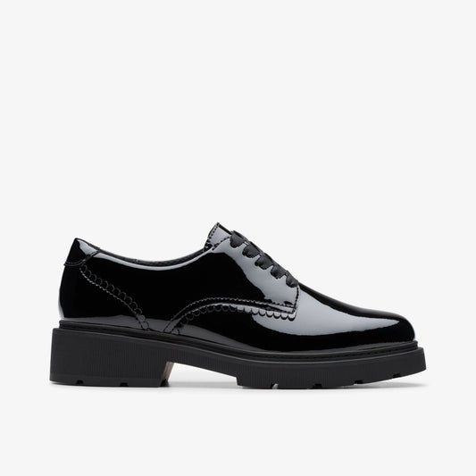 Clarks Kids Eris Pure Youth Black Patent