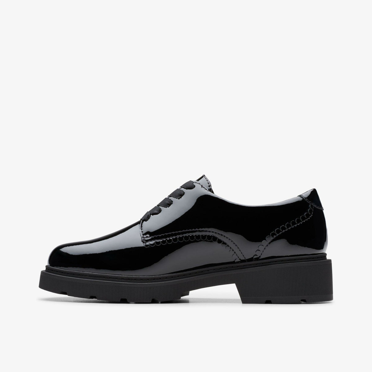 Clarks Kids Eris Pure Youth Black Patent