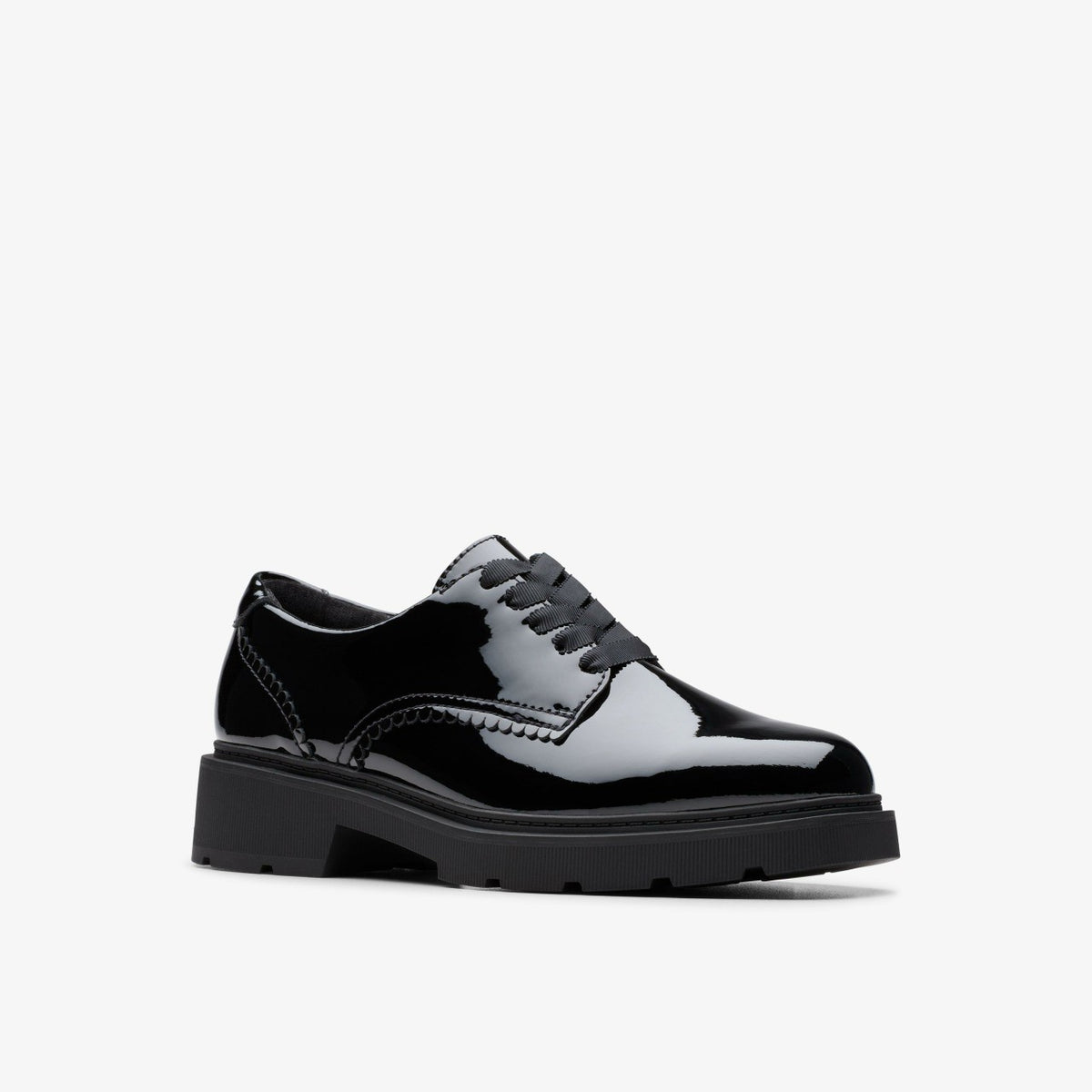 Clarks Kids Eris Pure Youth Black Patent
