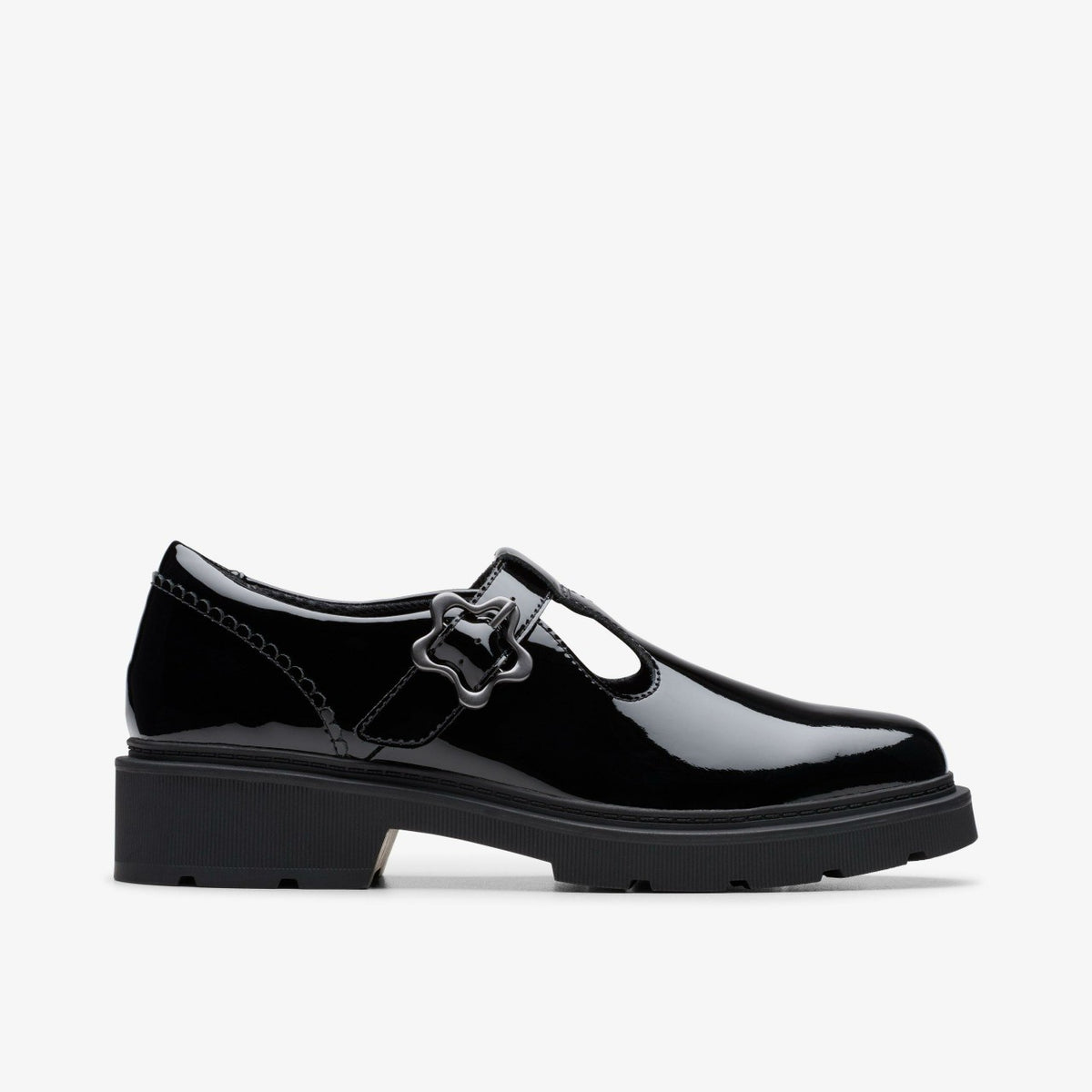 Clarks Kids Eris Hope Youth Black Patent
