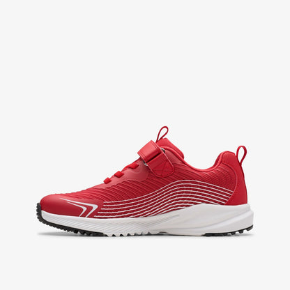 Clarks Kids Deyes Dash Kid Red Synthetic