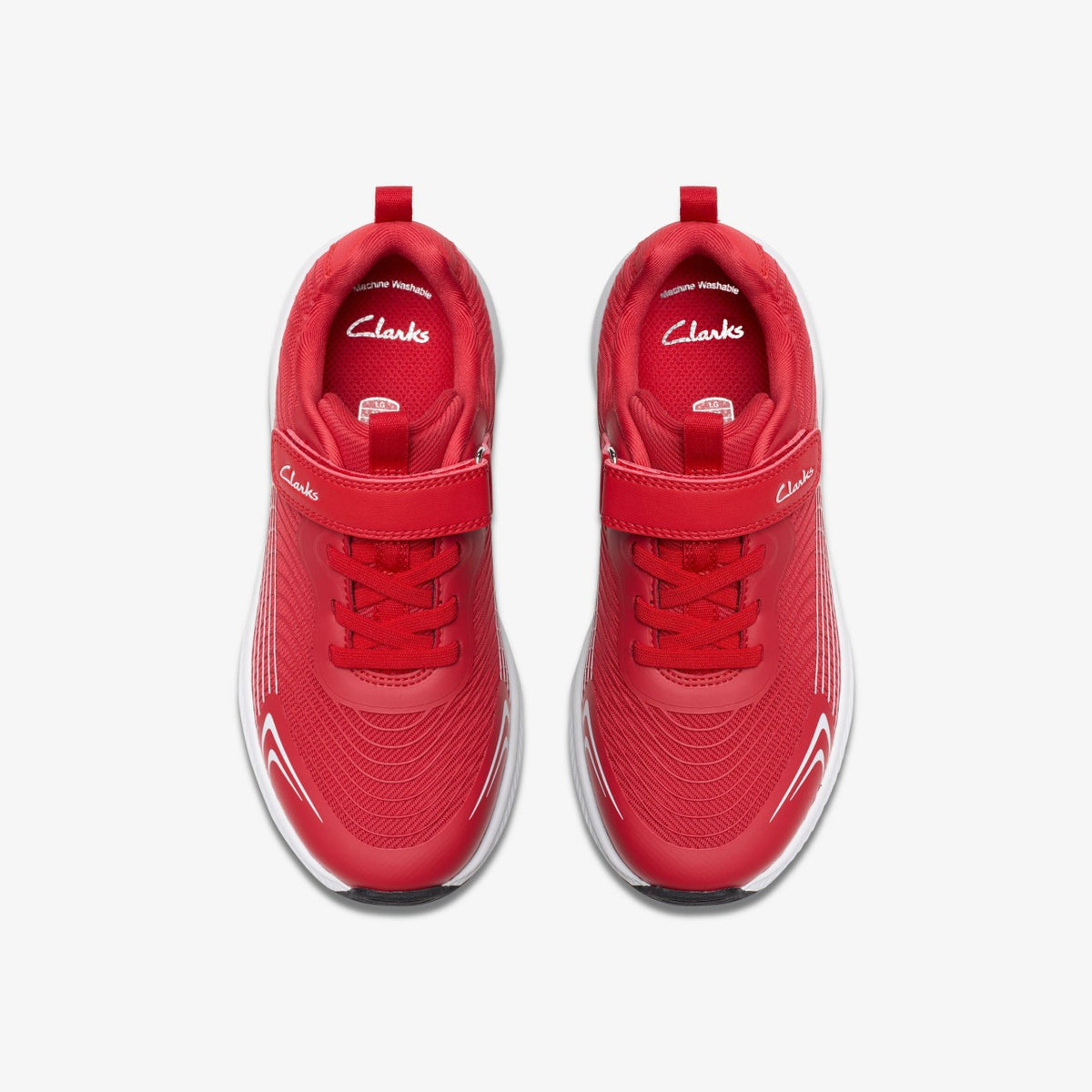 Clarks Kids Deyes Dash Kid Red Synthetic
