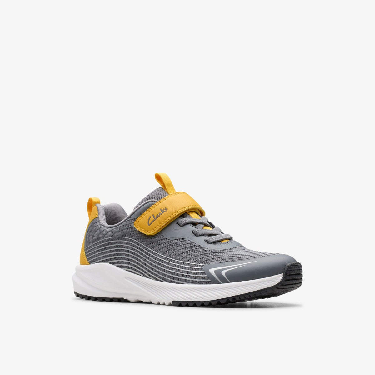 Clarks Kids Deyes Dash Kid Grey Synthetic