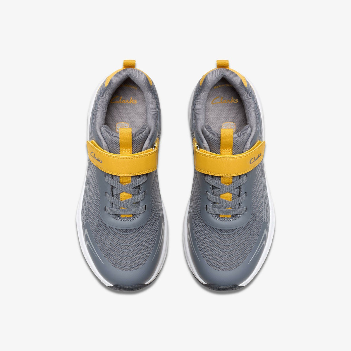 Clarks Kids Deyes Dash Kid Grey Synthetic