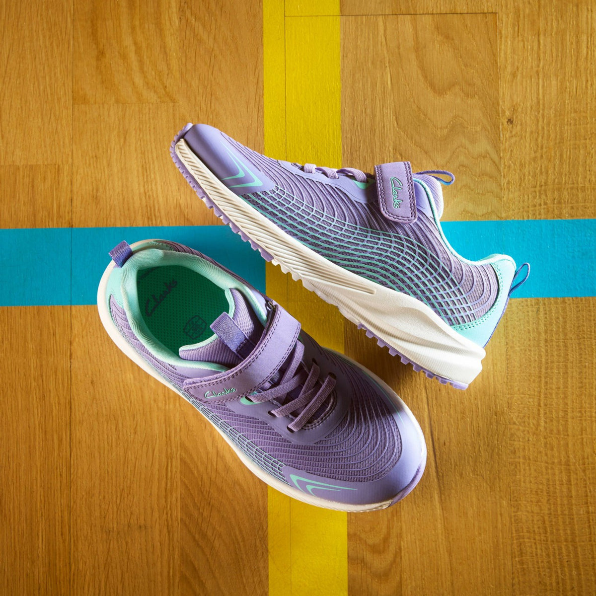 Clarks Kids Deyes Dash Kids Purple Synthetic