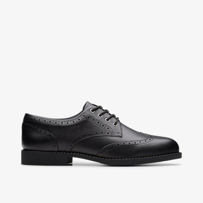 Clarks Kids Tapa Pure Youth Black Leather