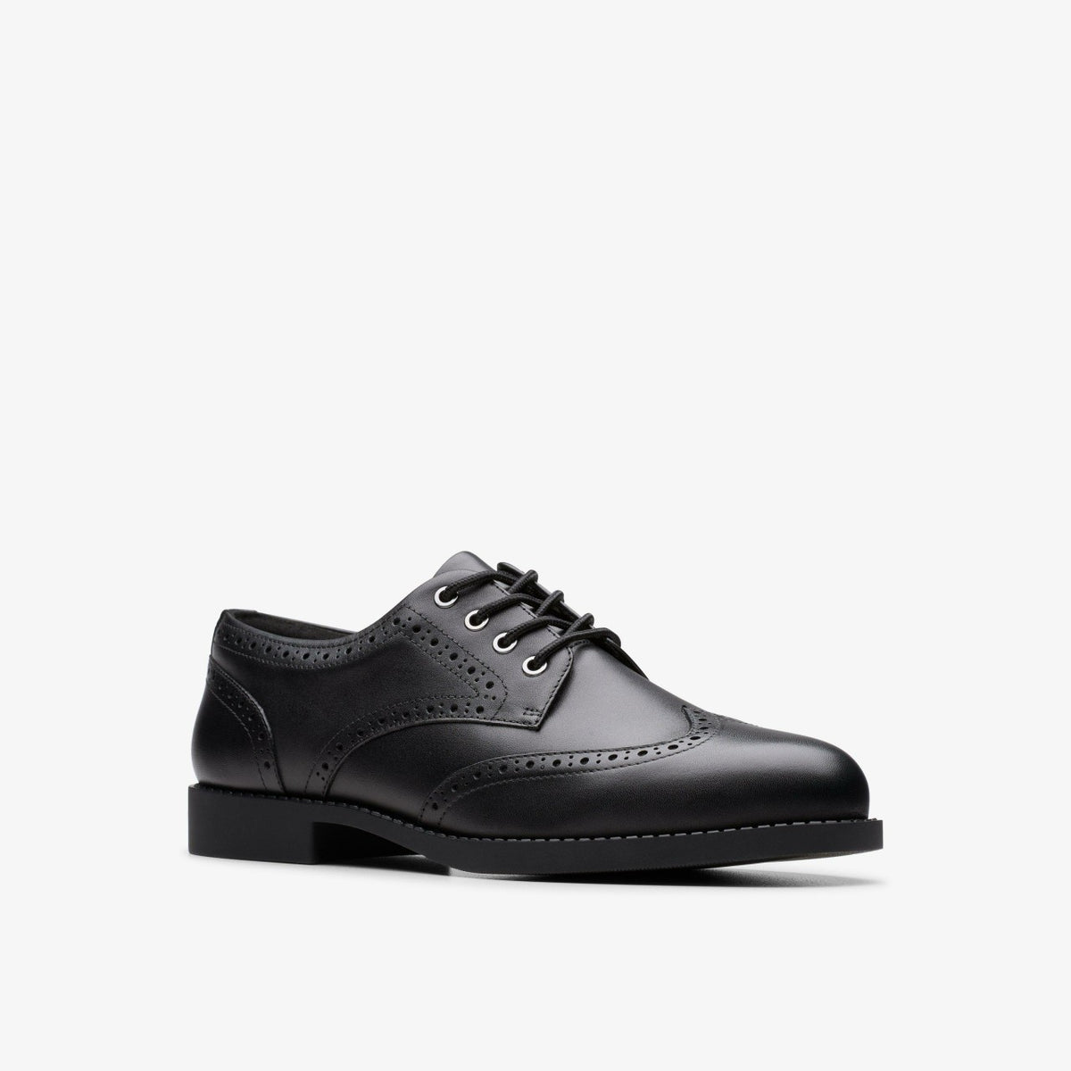 Clarks Kids Tapa Pure Youth Black Leather