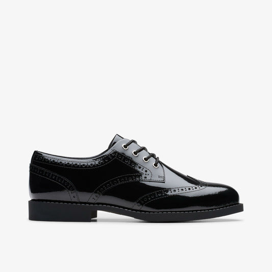 Clarks Kids Tapa Pure Youth Black Patent