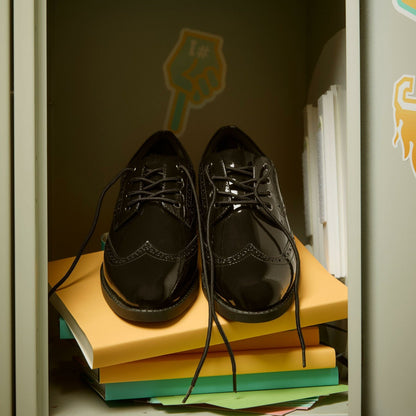 Clarks Kids Tapa Pure Youth Black Patent