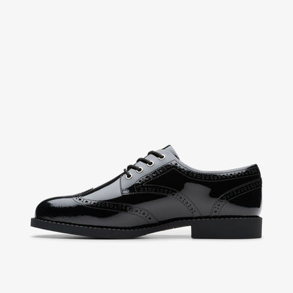 Clarks Kids Tapa Pure Youth Black Patent