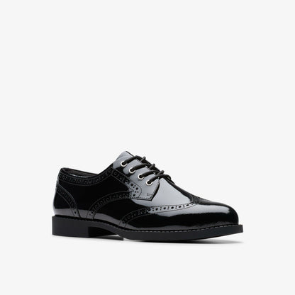 Clarks Kids Tapa Pure Youth Black Patent