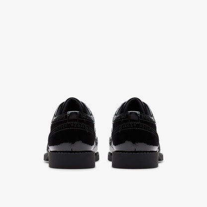 Clarks Kids Tapa Pure Youth Black Patent
