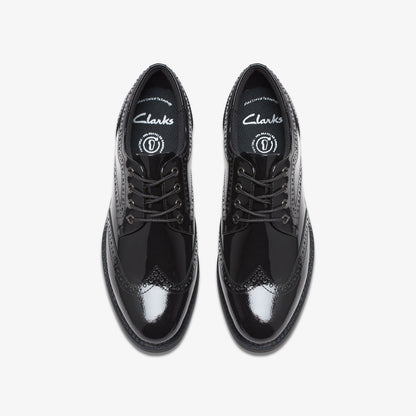Clarks Kids Tapa Pure Youth Black Patent