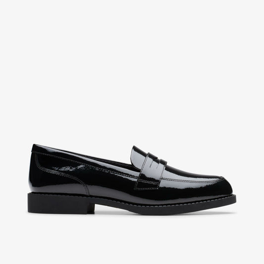 Clarks Kids Tapa Edge Youth Black Patent