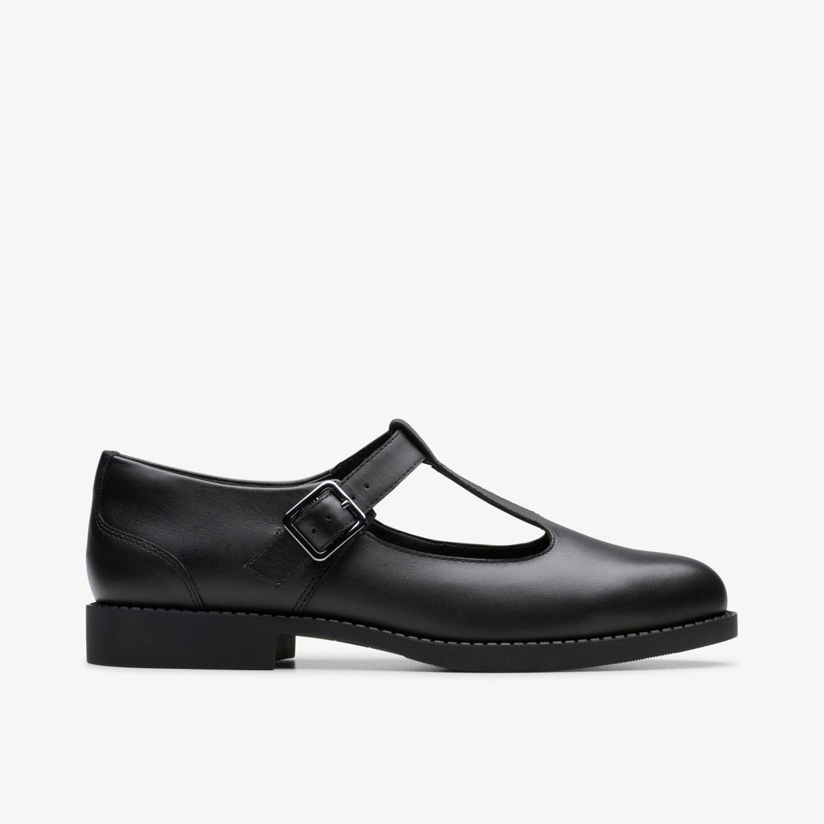 Clarks Kids Tapa Hope Youth Black Leather