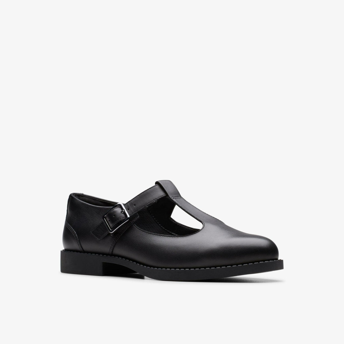 Clarks Kids Tapa Hope Youth Black Leather