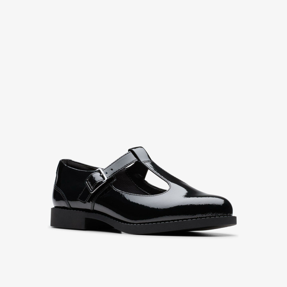 Clarks Kids Tapa Hope Youth Black Patent