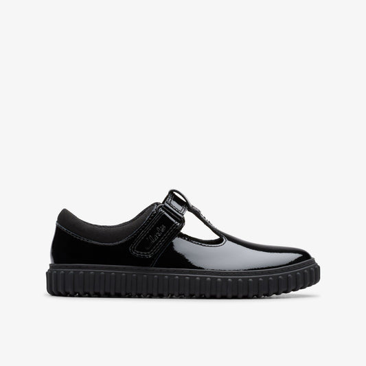 Clarks Kids Cove Hope Kid Black Patent