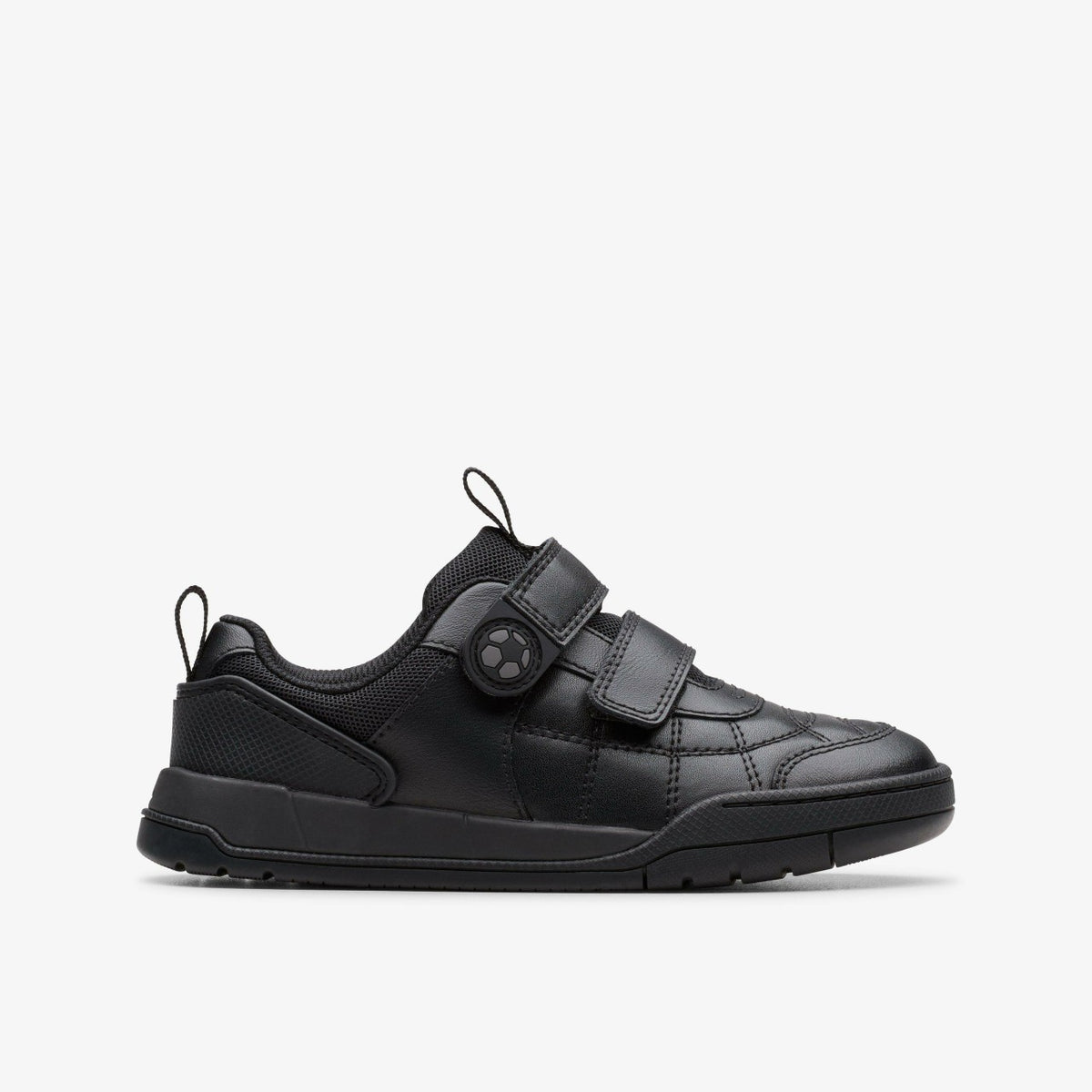 Clarks Kids Laser Cross Kid Black Leather