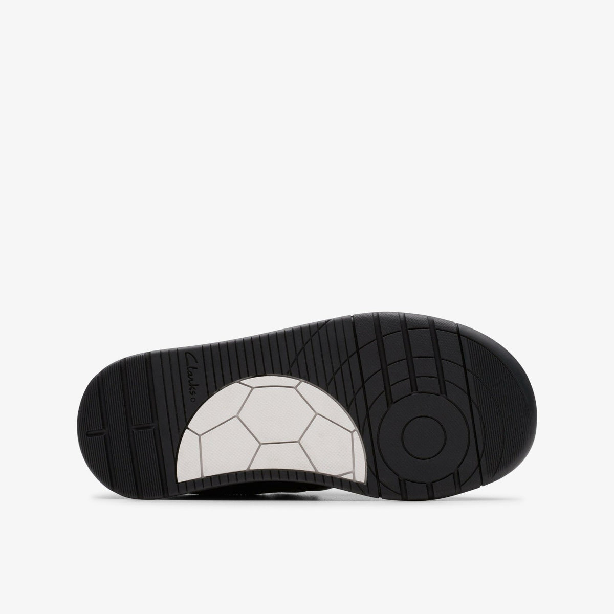 Clarks Kids Laser Cross Kid Black Leather