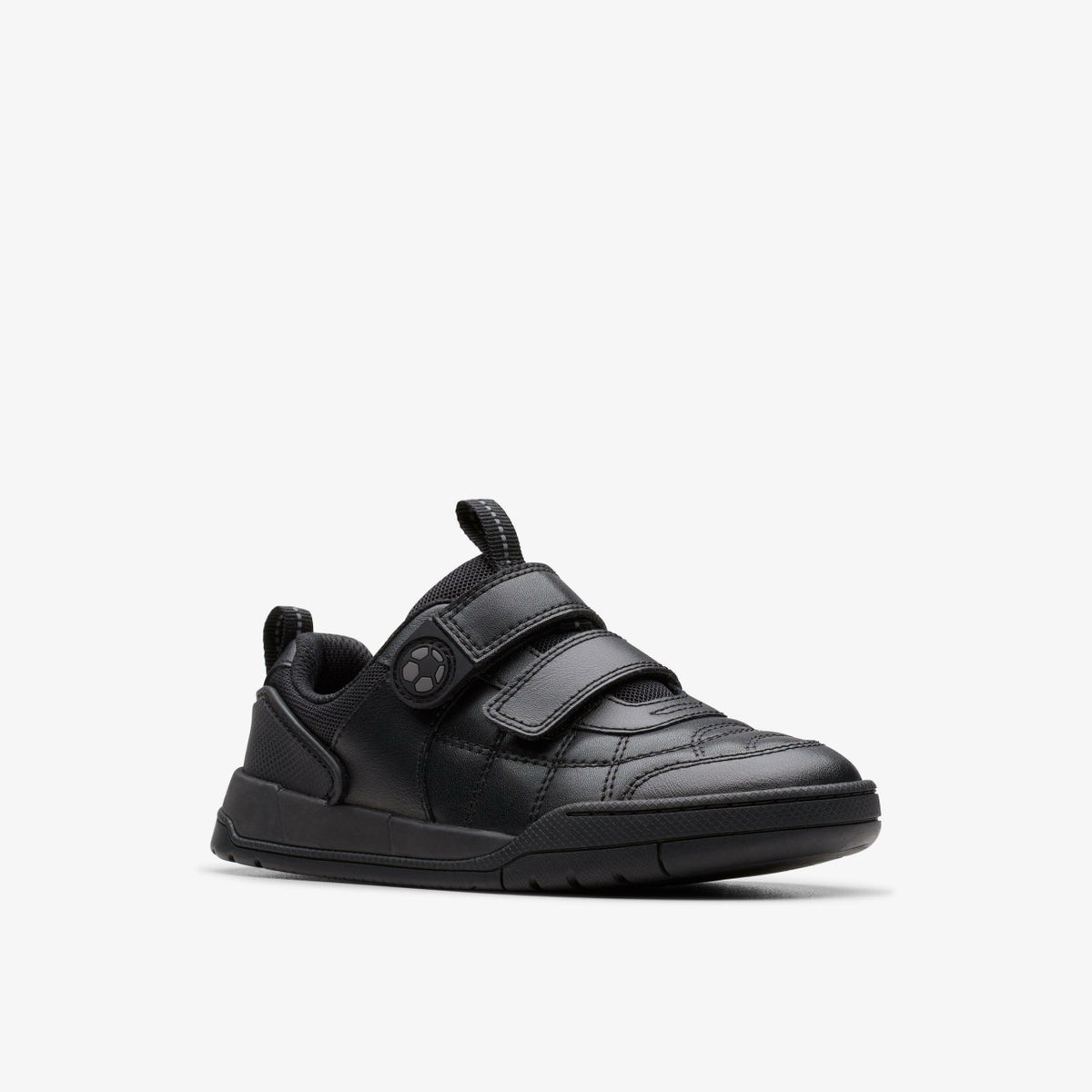 Clarks Kids Laser Cross Kid Black Leather