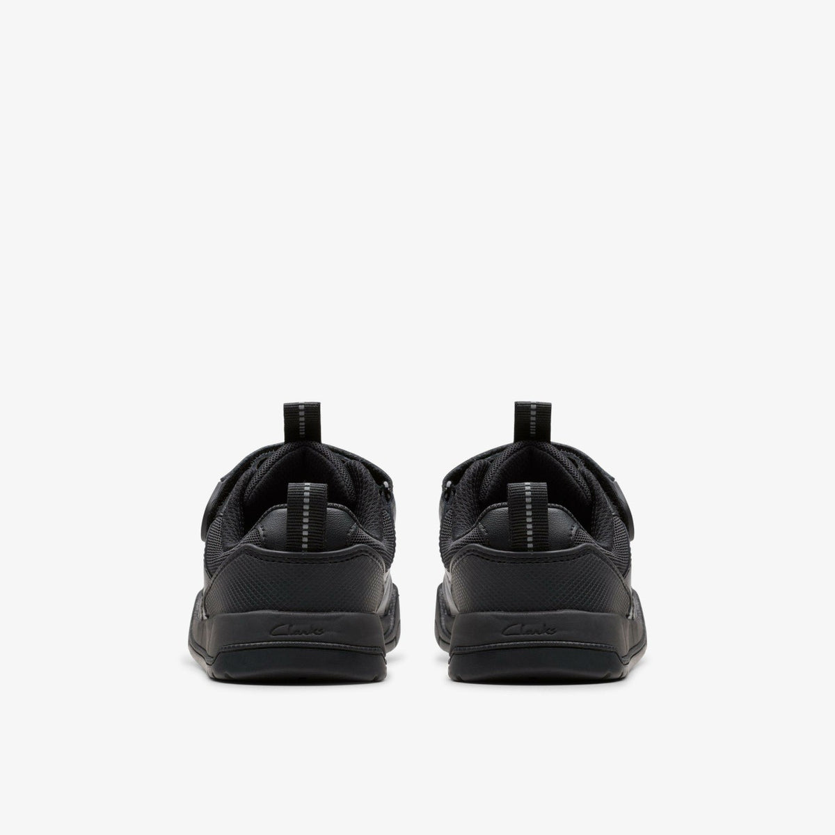 Clarks Kids Laser Cross Kid Black Leather