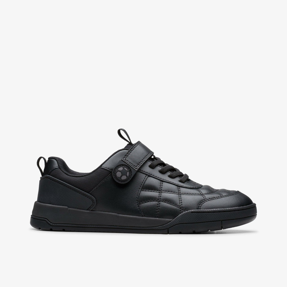 Clarks Kids Laser Cross Youth Black Leather
