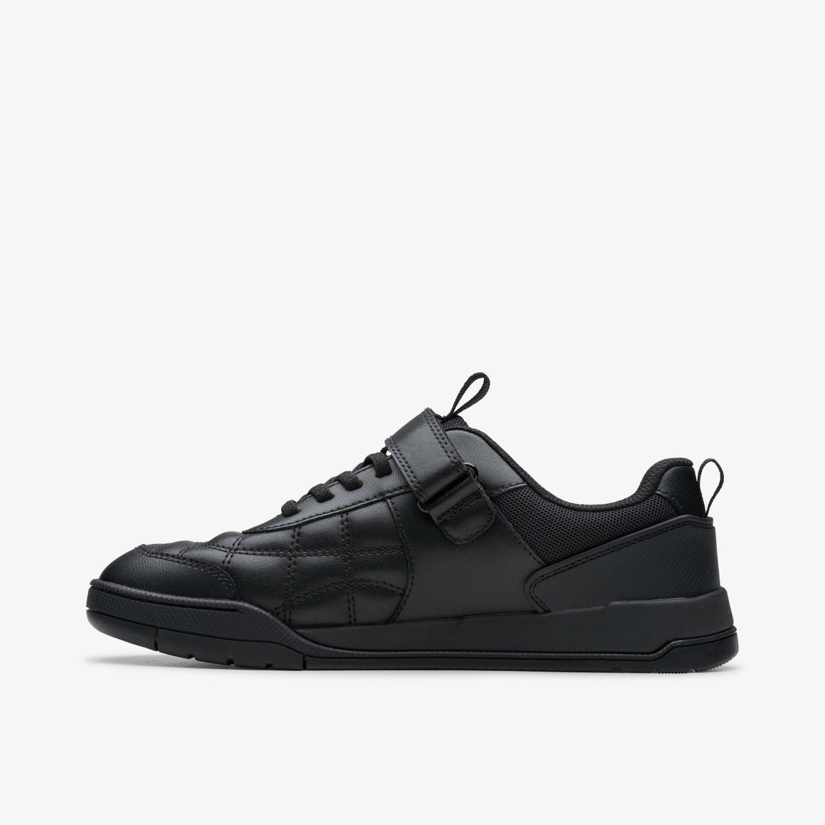 Clarks Kids Laser Cross Youth Black Leather