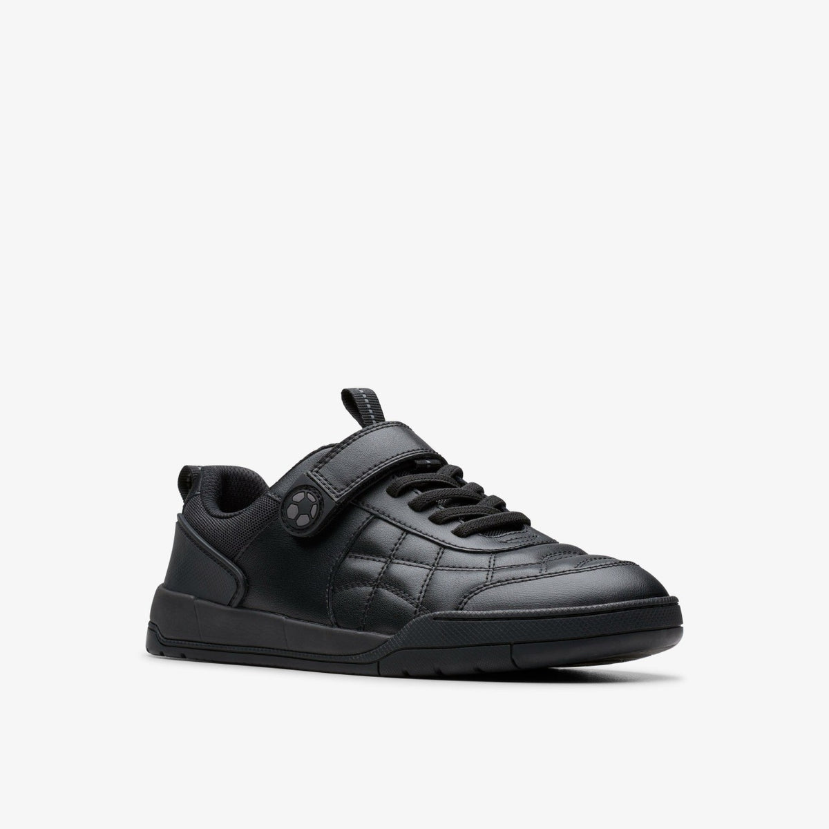Clarks Kids Laser Cross Youth Black Leather