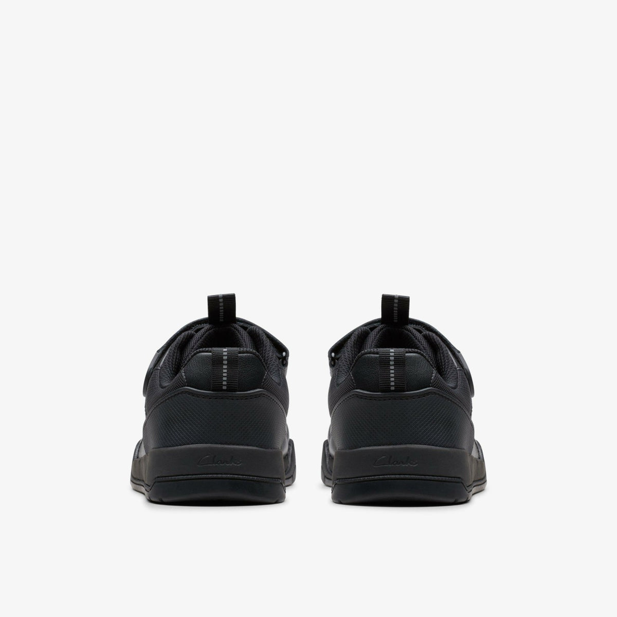 Clarks Kids Laser Cross Youth Black Leather
