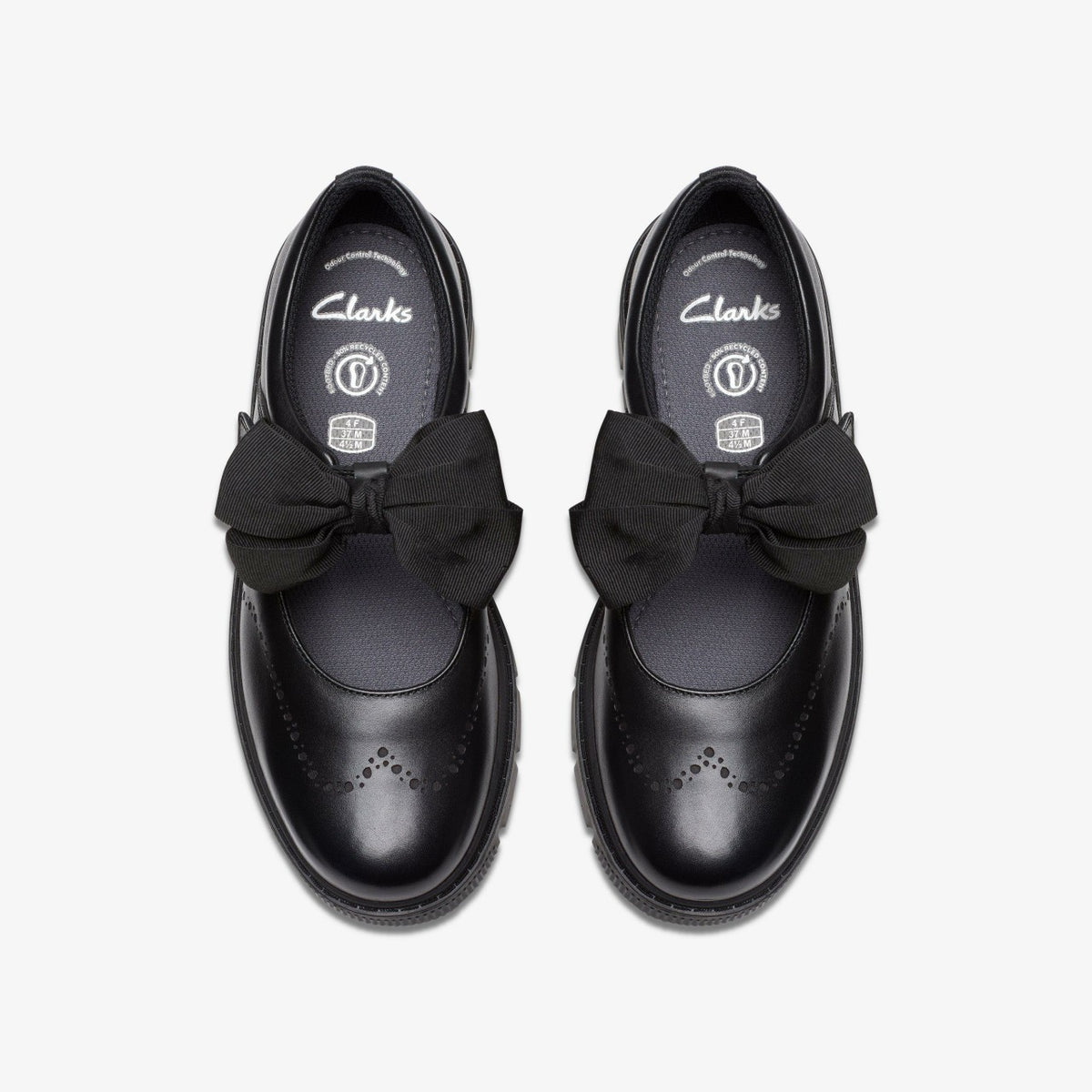 Clarks Kids Lorcam Jane Youth Black Leather