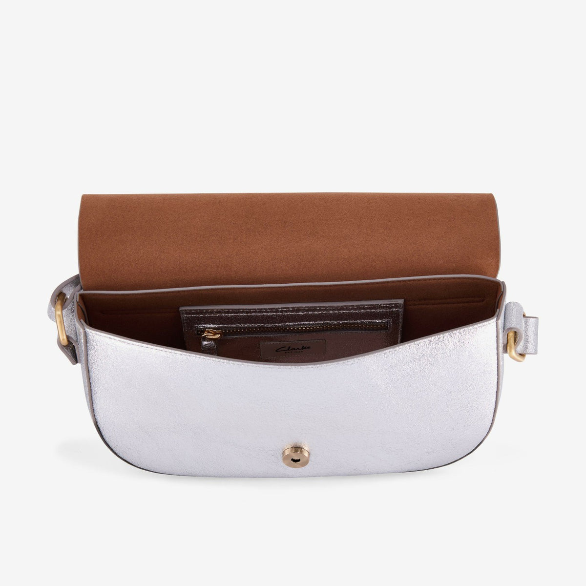 Clarks Women Baguette Dress Silver Leather
