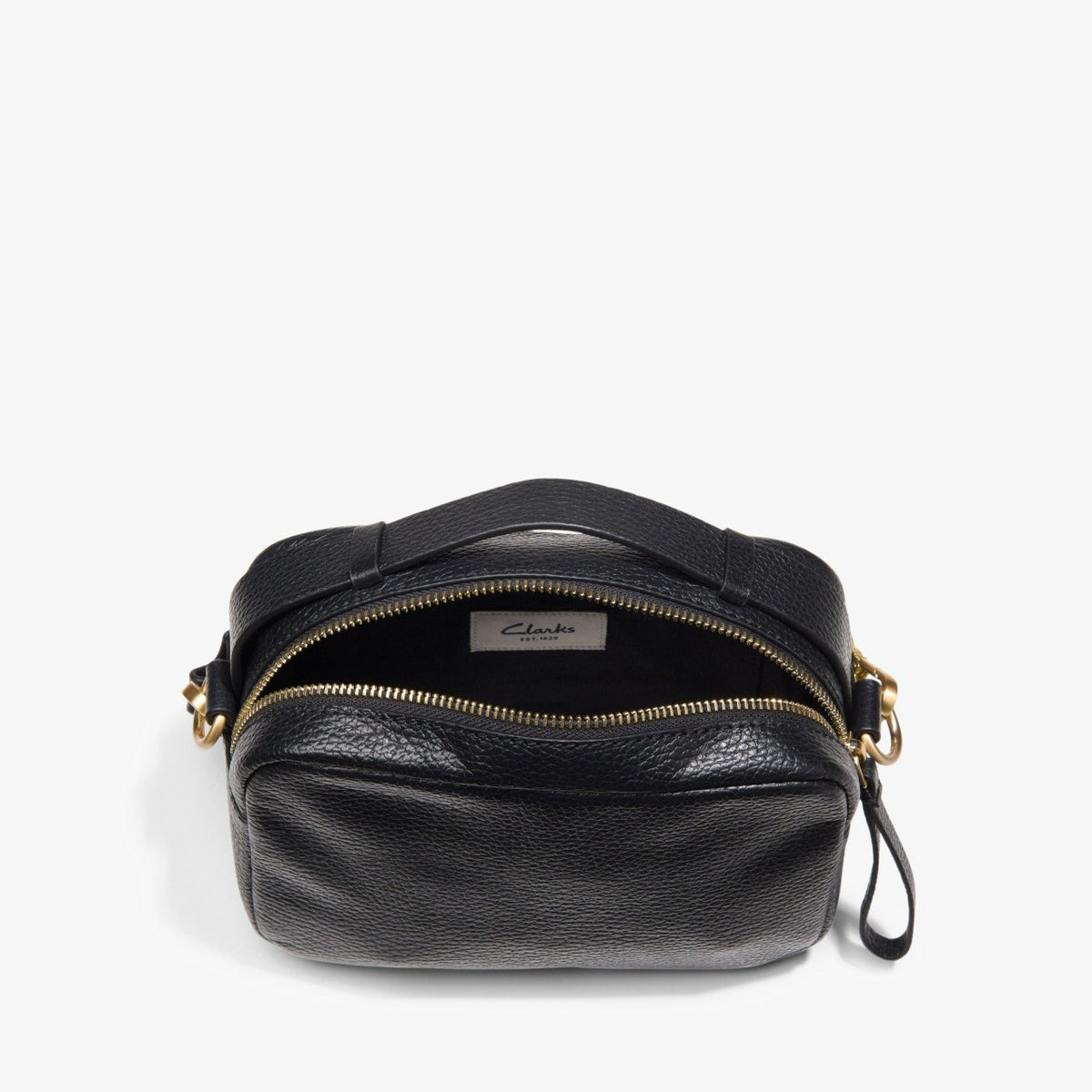 Clarks Women Camera Cross Black Leather