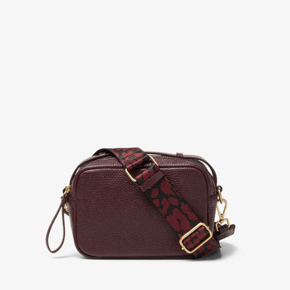 Clarks Women Camera Cross Burgundy Leather