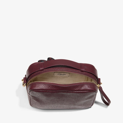 Clarks Women Camera Cross Burgundy Leather