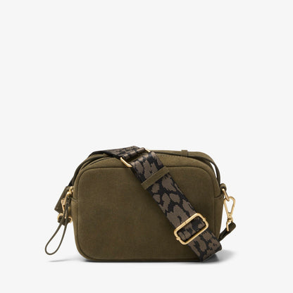 Clarks Women Camera Cross Olive Suede