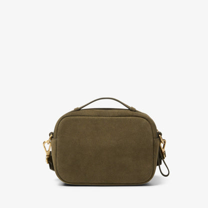 Clarks Women Camera Cross Olive Suede