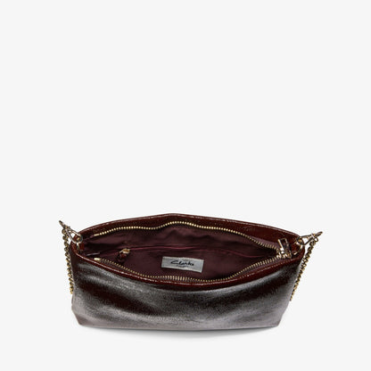 Clarks Women Dress Pouch Burgundy Patent
