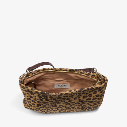 Clarks Women Pouch Bag Leopard Print