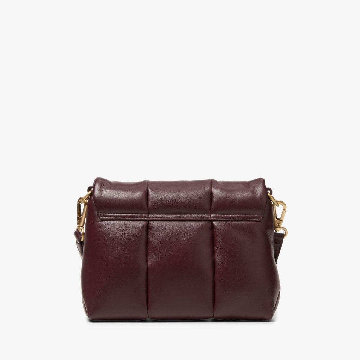 Clarks Women Puffy Crossbody Burgundy Leather