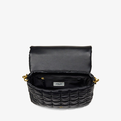 Clarks Women Quilted Cross Black