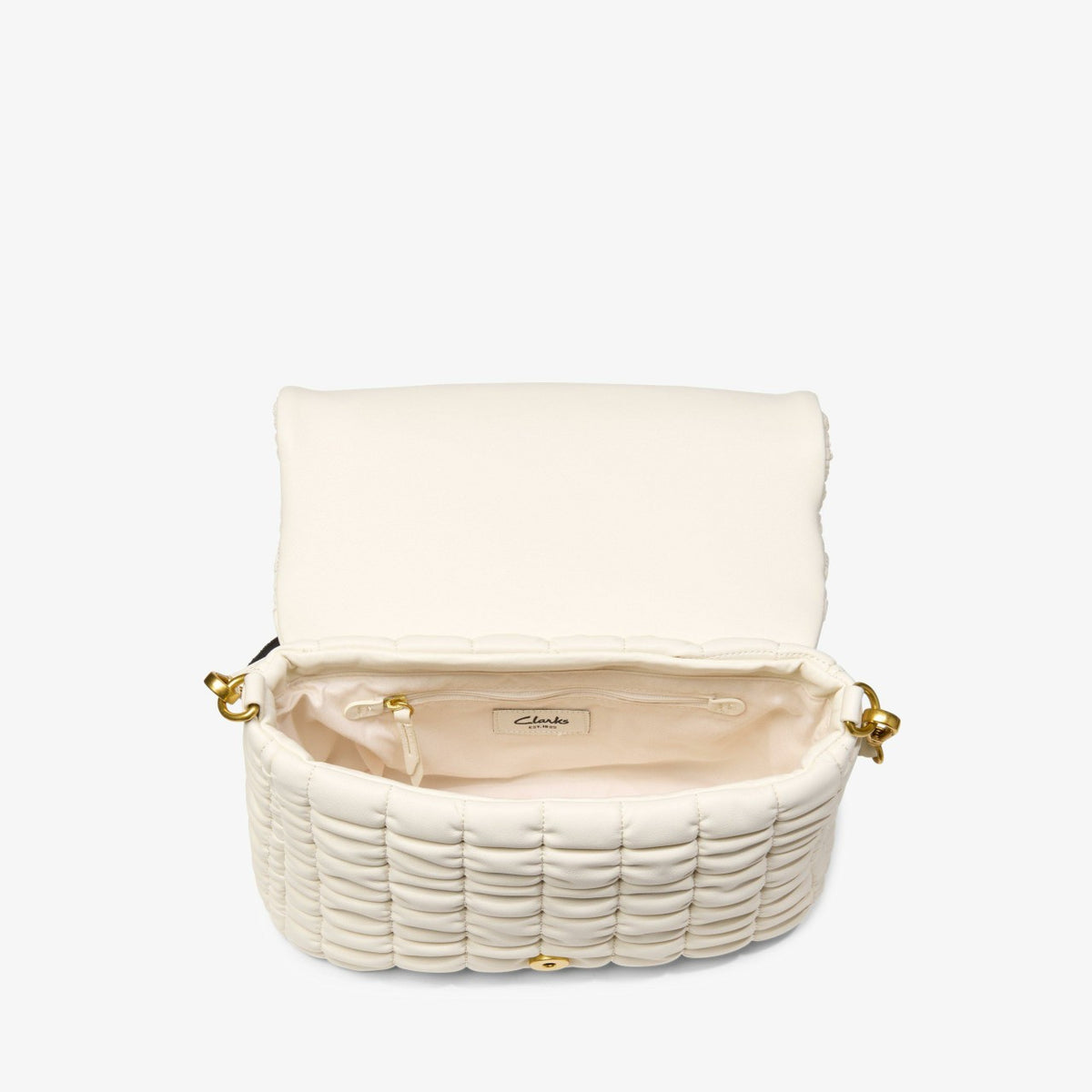Clarks Women Quilted Cross Cream