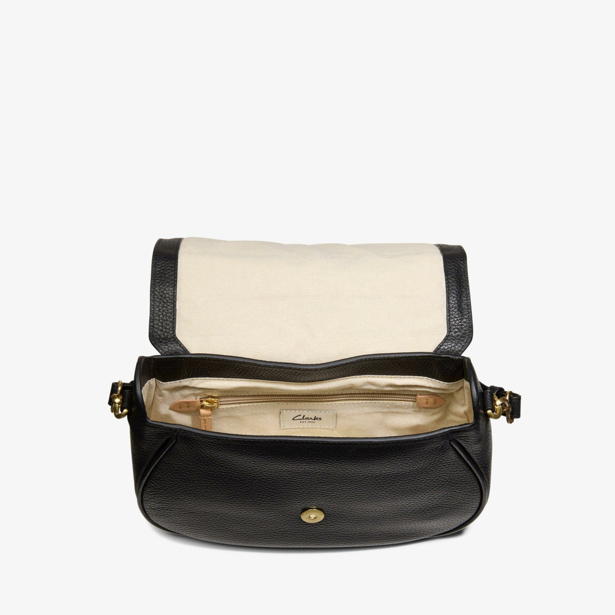 Clarks Women Utility Saddle Black Leather