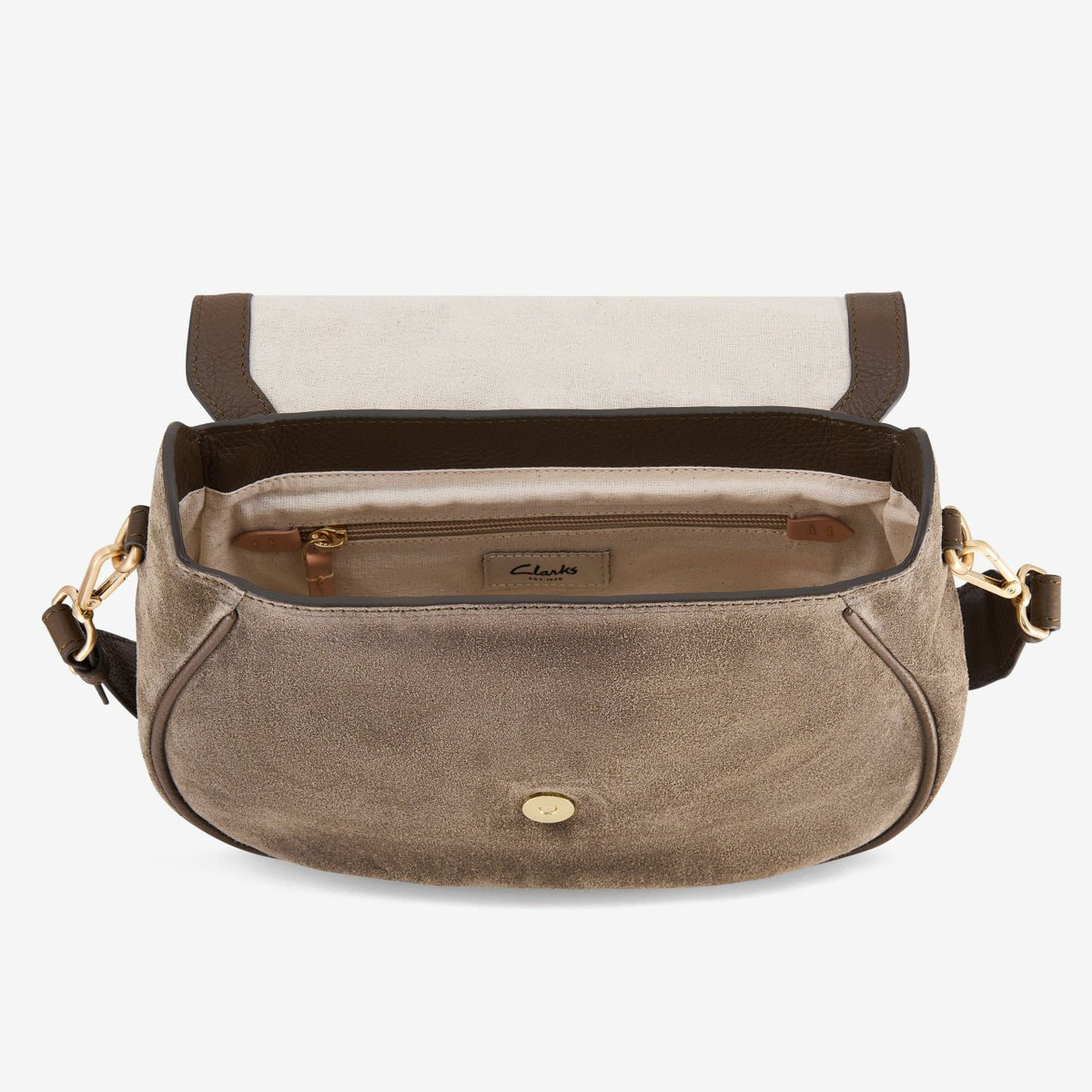 Clarks Women Utility Saddle Olive Suede