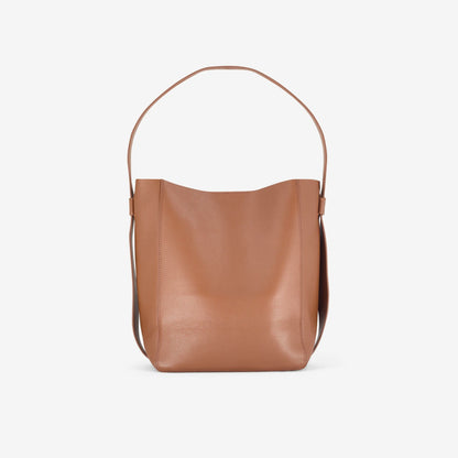 Clarks Women Bucket Tote Tan Leather