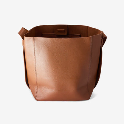 Clarks Women Bucket Tote Tan Leather