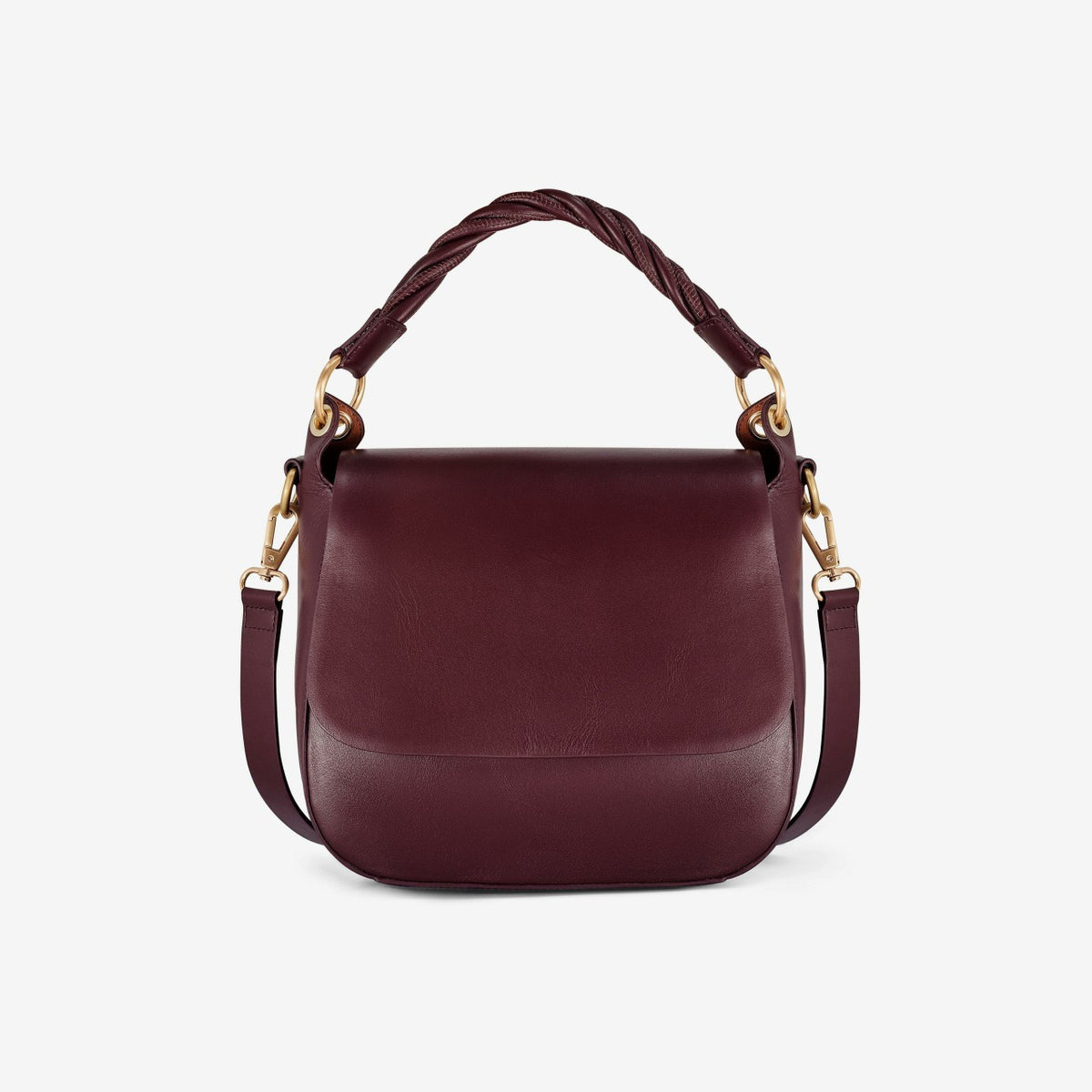 Clarks Women Twist Midi Burgundy Leather